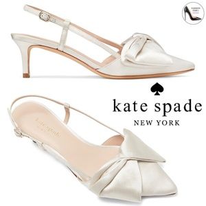 Kate Spade Cream Bow Heels